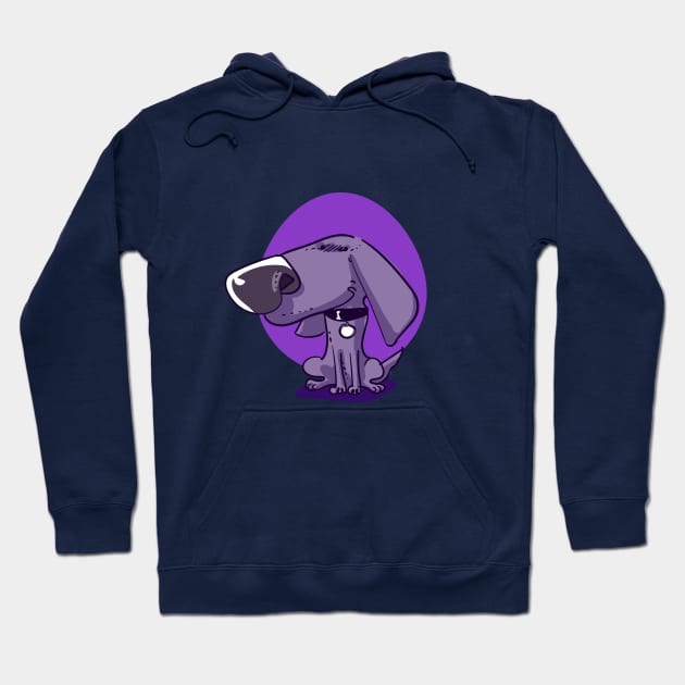 purple puppy sweet dog funny cartoon Hoodie by anticute